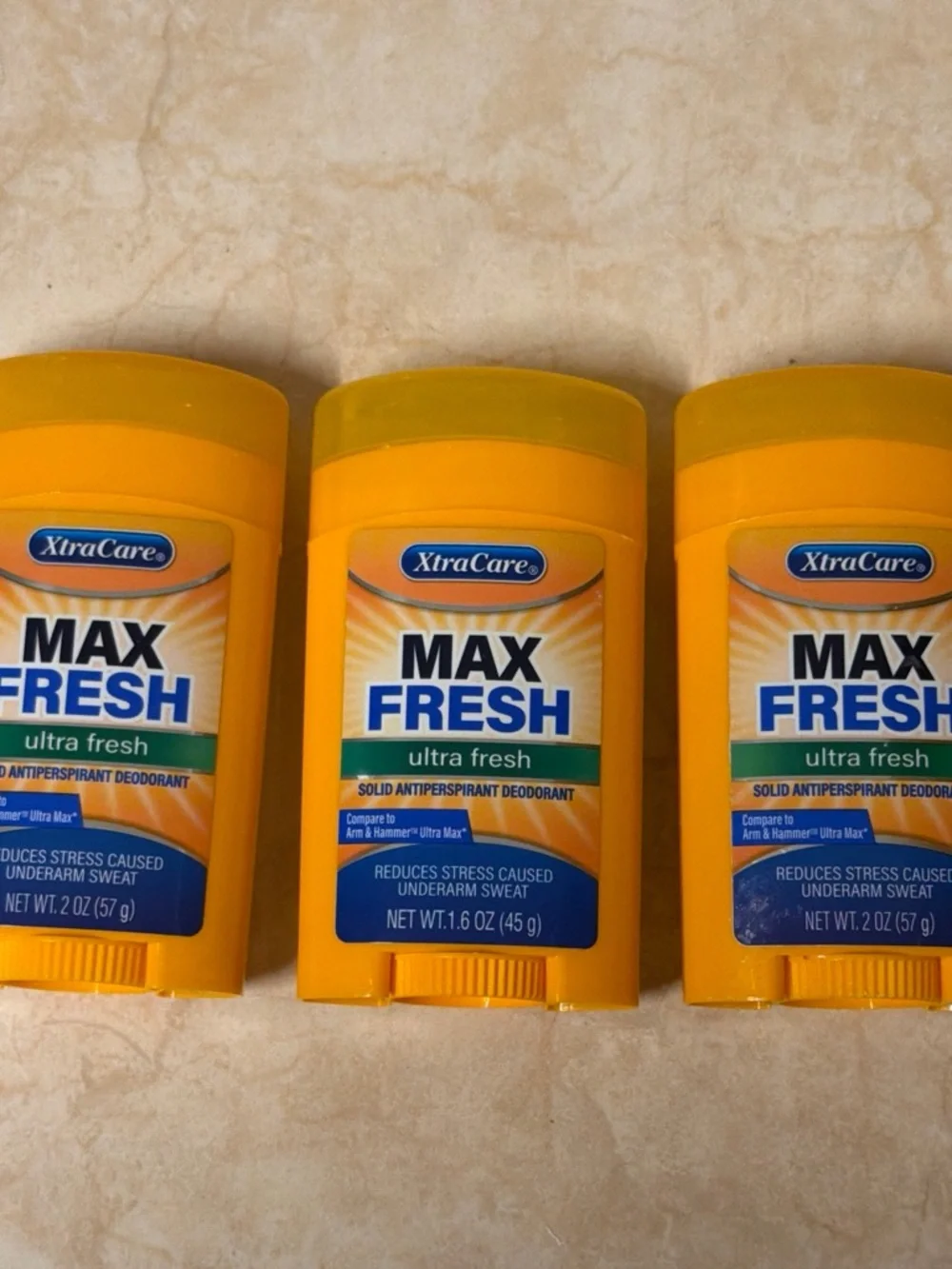 Pack of 3 Max Fresh Ultra Fresh Solid Antiperspirant Deodorant - Yellow